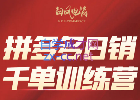 白凤电商·拼多多日销千单训练营(更新6月)-缘艺创业网