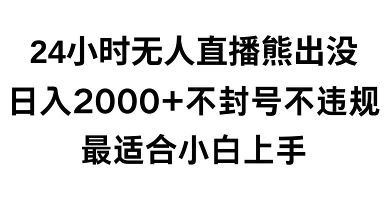 快手24小时无人直播熊出没，不封直播间，不违规，日入2000+，最适合小白上手，保姆式教学【揭秘】-缘艺创业网