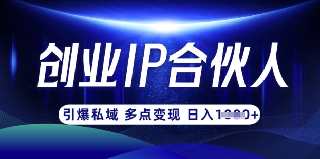 云帆·创业ip合伙人打造3.0，从0到1教你做网创，实现月入过W-缘艺创业网