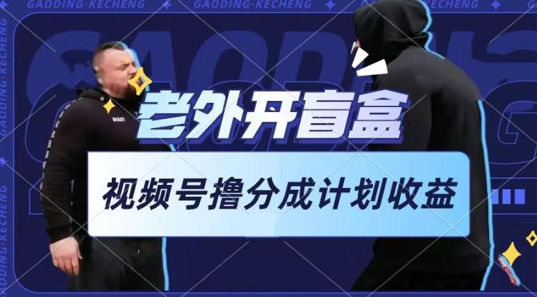 老外开盲盒视频，撸视频号分成计划收益，每天只需一小时，新手小白轻松上手【揭秘】-缘艺创业网