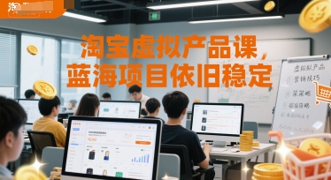 淘宝虚拟产品课，蓝海项目依旧稳定-缘艺创业网