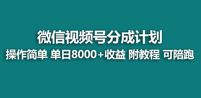 【蓝海项目】视频号分成计划最新玩法，单天收益8000+，附玩法教程，24年…-缘艺创业网