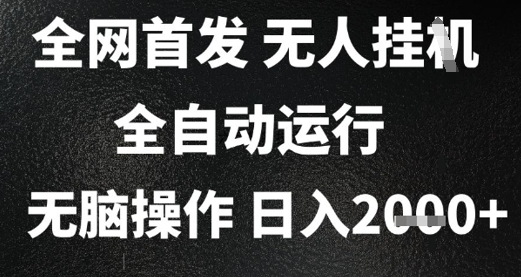 2025首发无人挂G项目，日入2k+，全自动运行，无脑操作，长期稳定 小白可玩【揭秘】-缘艺创业网