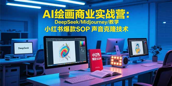 AI绘画商业实战营：DeepSeek/Midjourney/教学 小红书爆款SOP 声音克隆技术-缘艺创业网