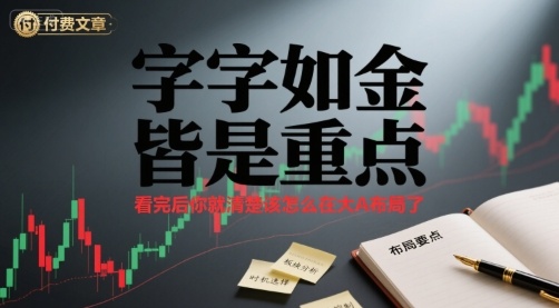 付费文章：字字如金 皆是重点， 看完后 你就清楚该怎么在大A布局了-缘艺创业网