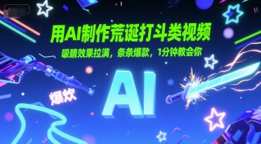 用AI制作荒诞打斗类视频，吸睛效果拉满，条条爆款，1分钟教会你-缘艺创业网