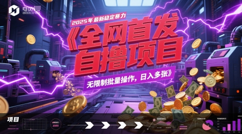 全网首发，2025年最新稳定暴力全自动自撸项目，无限制批量操作，日入多张【揭秘】-缘艺创业网