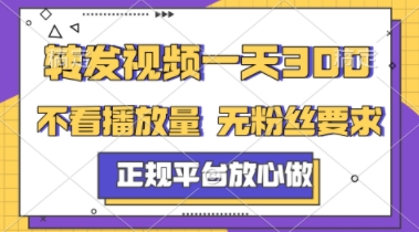 转发视频一天3张+，正规平台放心做，不看播放量，不看粉丝量，一个任务几分钟完成【揭秘】-缘艺创业网