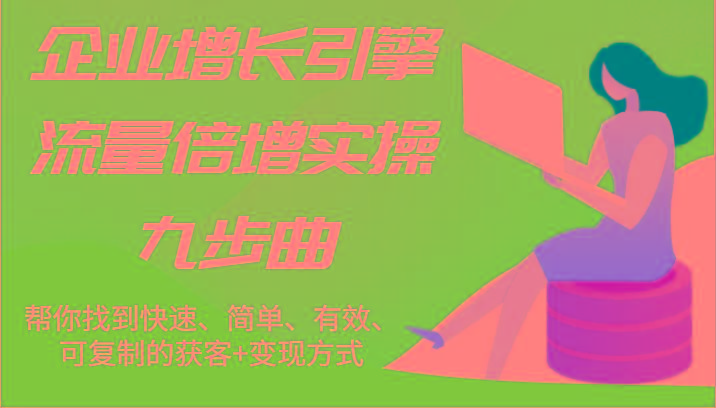 企业增长引擎流量倍增实操九步曲，帮你找到快速、简单、有效、可复制的获客+变现方式-缘艺创业网