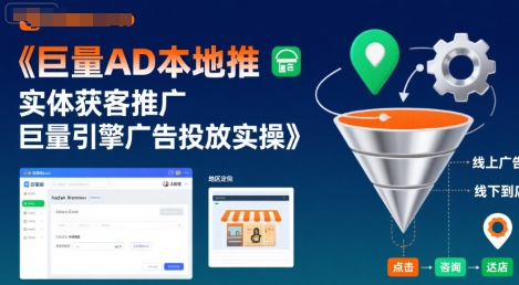 巨量AD本地推实体获客推广，巨量引擎广告投放实操-缘艺创业网