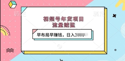 视频号年货项目，流量贼猛，早布局早挣钱，日入上k【揭秘】-缘艺创业网