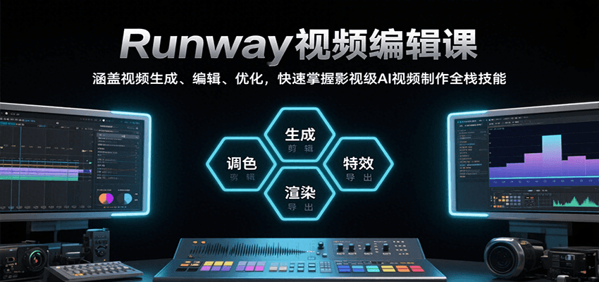 Runway视频编辑课，涵盖视频生成、编辑、优化，快速掌握影视级AI视频制作全栈技能-缘艺创业网