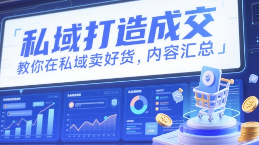 私域打造成交，教你在私域卖好货，内容汇总-缘艺创业网