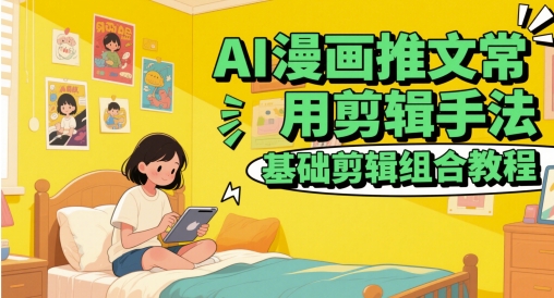 AI漫画推文常用剪辑手法，基础剪辑组合教程-缘艺创业网