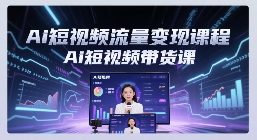 Ai短视频流量变现课程，Ai短视频带货课-缘艺创业网