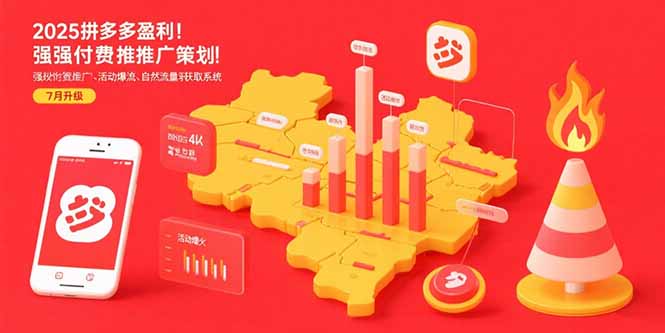 2025拼多多盈利地图：强付费推广策略/活动爆流/自然流量获取系统(7月更新-缘艺创业网