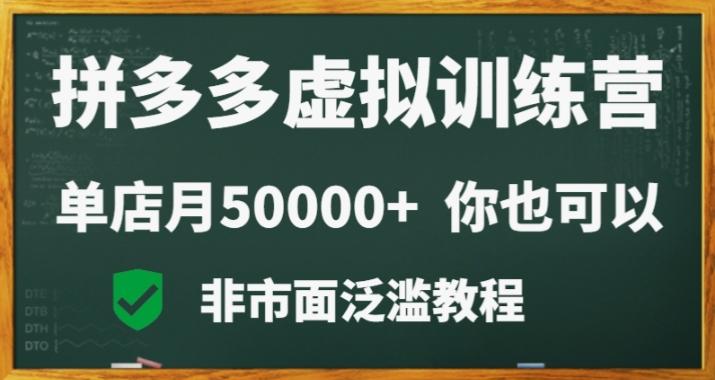 拼多多虚拟电商训练营月入30000+你也行，暴利稳定长久，副业首选-缘艺创业网