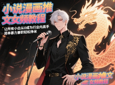 小说漫画推文女频教程，让所有小白从0成为行业内高手，简单暴力兼职轻松挣米-缘艺创业网