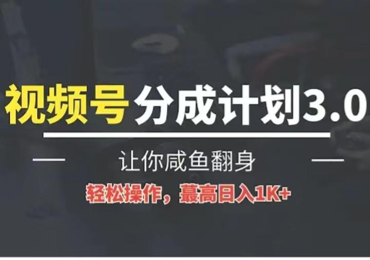 24年视频号冷门蓝海赛道，操作简单，单号收益可达四位数-缘艺创业网