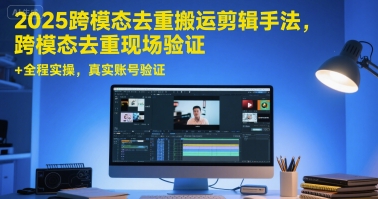 2025跨模态去重搬运剪辑手法，跨模态去重现场验证 +全程实操，真实账号验证-缘艺创业网