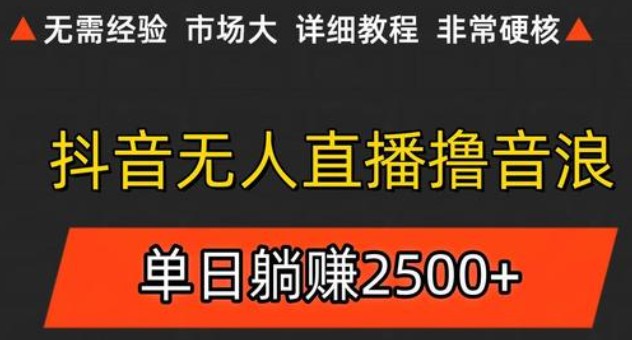 抖音无人直播6.0 简单无脑可矩阵 每天两小时轻松躺赚500+-缘艺创业网
