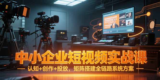 中小企业短视频实战课，认知+创作+投放，矩阵搭建全链路系统方案-缘艺创业网