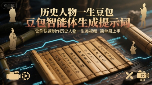 历史人物一生豆包智能体生成提示词，让你快速制作历史人物一生类视频，简单易上手-缘艺创业网