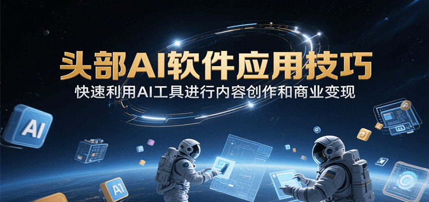 头部AI软件应用技巧，快速利用AI工具进行内容创作和商业变现-缘艺创业网