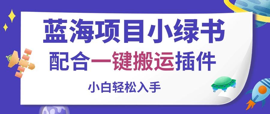 蓝海项目小绿书，配合一键搬运插件，小白轻松入手-缘艺创业网