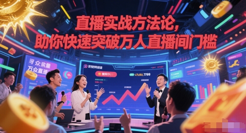 直播实战方法论，助你快速突破万人直播间门槛-缘艺创业网