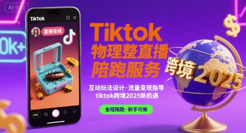Tiktok物理整蛊直播陪跑服务-tiktok跨境2025-缘艺创业网