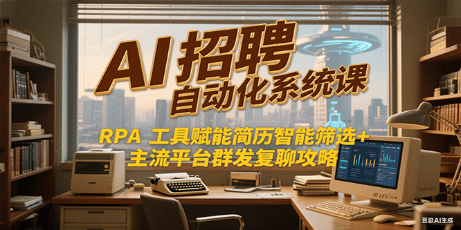 AI招聘自动化系统课，RPA工具赋能简历智能筛选+主流平台群发复聊全攻略-缘艺创业网