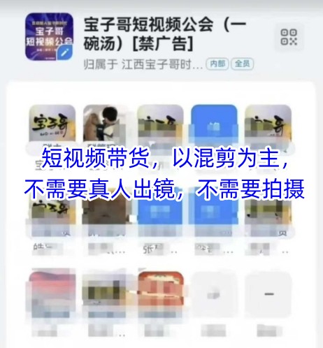 宝子哥头部团队短视频带货，以混剪为主，不需要真人出镜，不需要拍摄-缘艺创业网