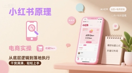 小红书原理以及详细实操流程，小红书电商教程-缘艺创业网