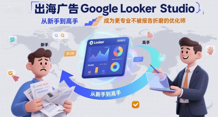 出海广告Google Looker Studio从新手到高手，成为更专业不被报告折磨的优化师-缘艺创业网