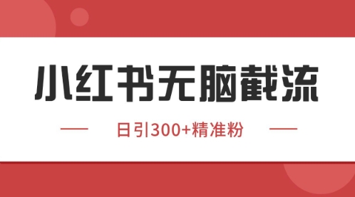 小红书只要你有同行就能获客，独家野路子获客玩法，暴力截流【揭秘】-缘艺创业网