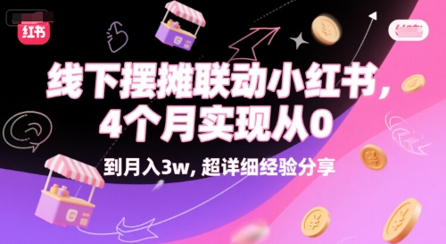 线下摆摊联动小红书，4 个月实现从 0 到月入3w，超详细经验分享-缘艺创业网
