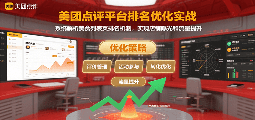 美团点评平台排名优化实战，系统解析美食列表页排名机制，实现店铺曝光和流量提升-缘艺创业网