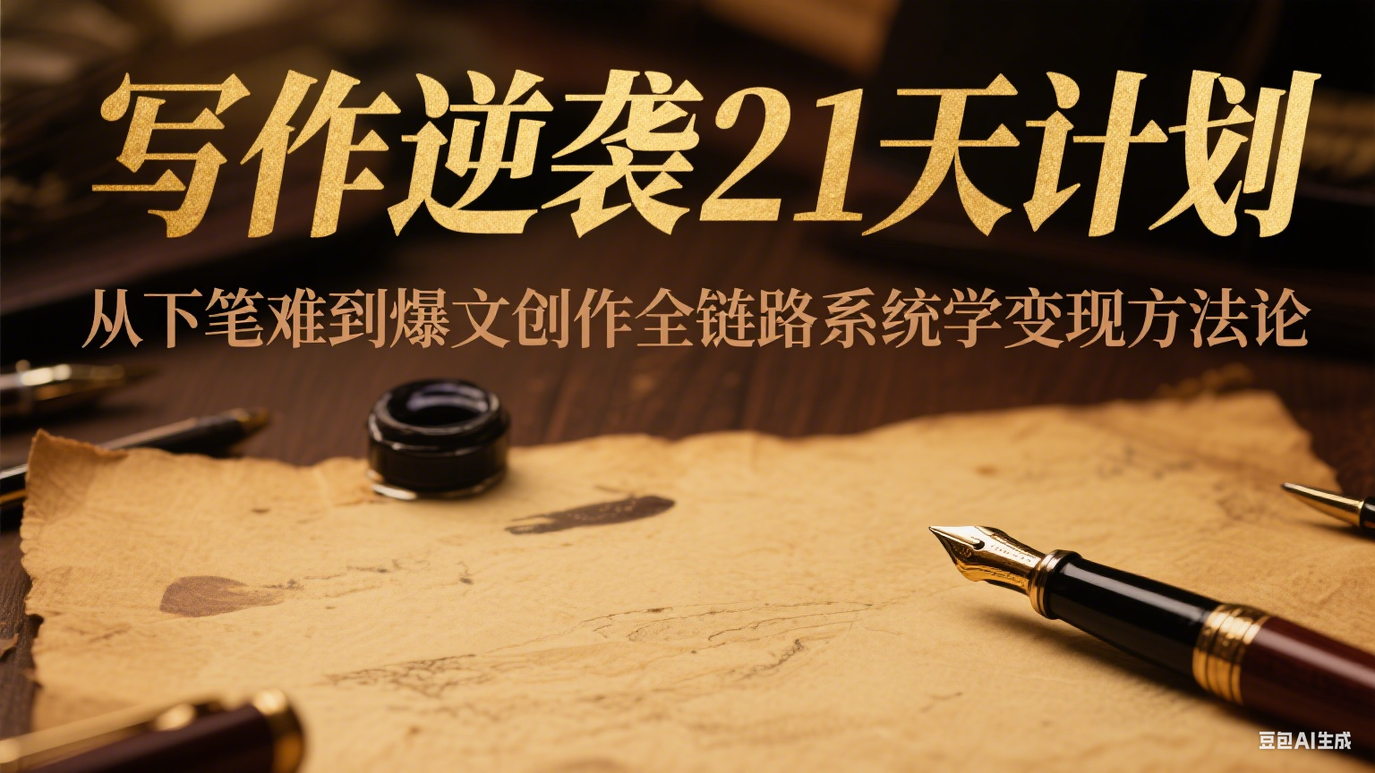 写作逆袭21天计划：从下笔难到爆文创作全链路系统学变现方法论-缘艺创业网