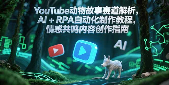 YouTube动物故事赛道解析，AI+RPA自动化制作教程，情感共鸣内容创作指南-缘艺创业网