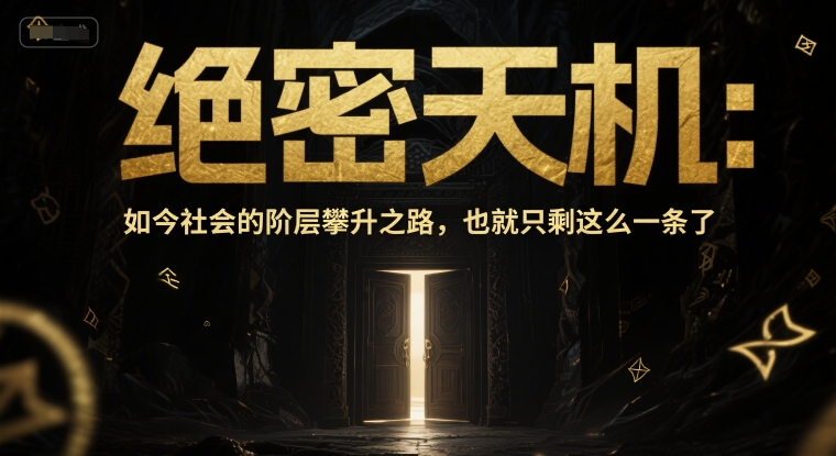 付费文章：绝密天机：如今社会的阶层攀升之路，也就只剩这么一条了-缘艺创业网