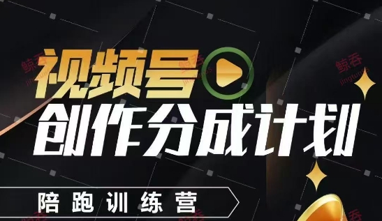 视频号创作分成计划陪跑训练营，手把手教会你如何制作视频，细水长流型项目-缘艺创业网