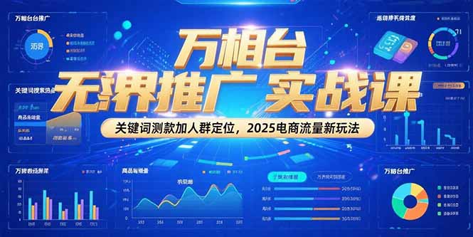 万相台无界推广实战课，关键词测款加人群定位，2025电商流量新玩法-缘艺创业网