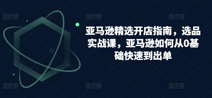 亚马逊精选开店指南，选品实战课，亚马逊如何从0基础快速到出单-缘艺创业网