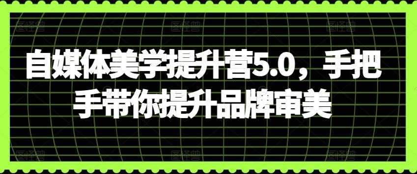自媒体美学提升营5.0，手把手带你提升品牌审美-缘艺创业网