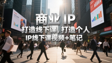 商业IP打造线下课，打造个人 IP线下课视频+笔记-缘艺创业网