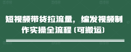 短视频带货拉流量，编发视频制作实操全流程(可搬运)-缘艺创业网