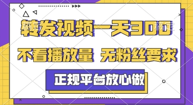 转发视频一天3张+，正规平台放心做，不看播放量，无粉丝要求，随时随地挣收益【揭秘】-缘艺创业网