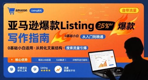 亚马逊爆款Listing写作方法，亚马逊0基础小白也能写爆款自带流量的Listing-缘艺创业网