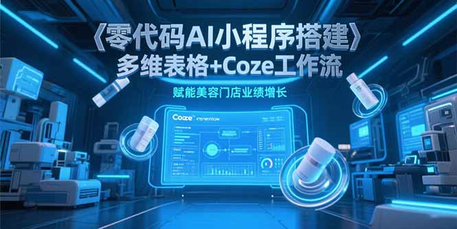 零代码AI小程序搭建，多维表格+Coze工作流，赋能美容门店业绩增长-缘艺创业网